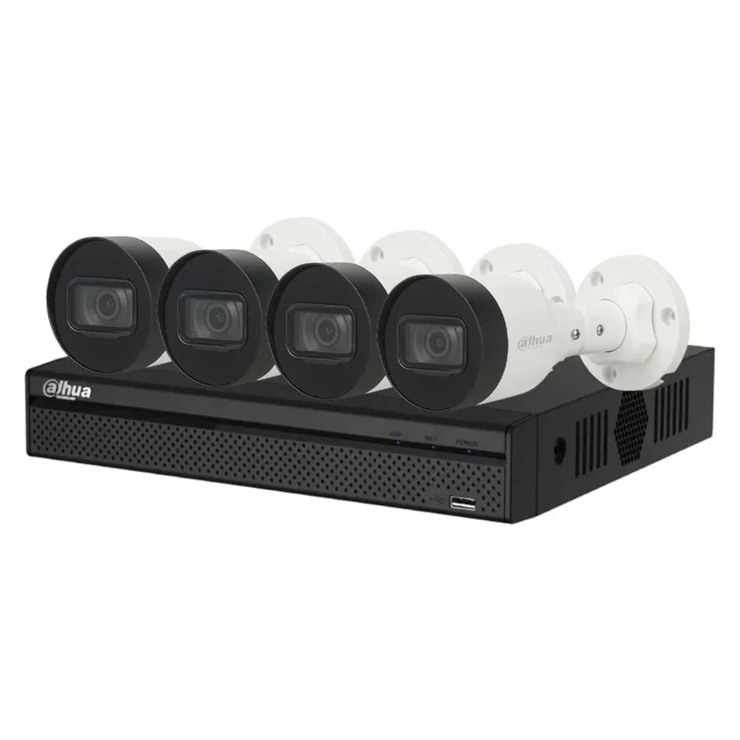 KIT/NVR1104HS-P-S3/H/4- HFW1230S1P-0360B-S5-QH2 - NUEVO - 4 CAMARAS BULLET 2MP + 1 GRABADOR