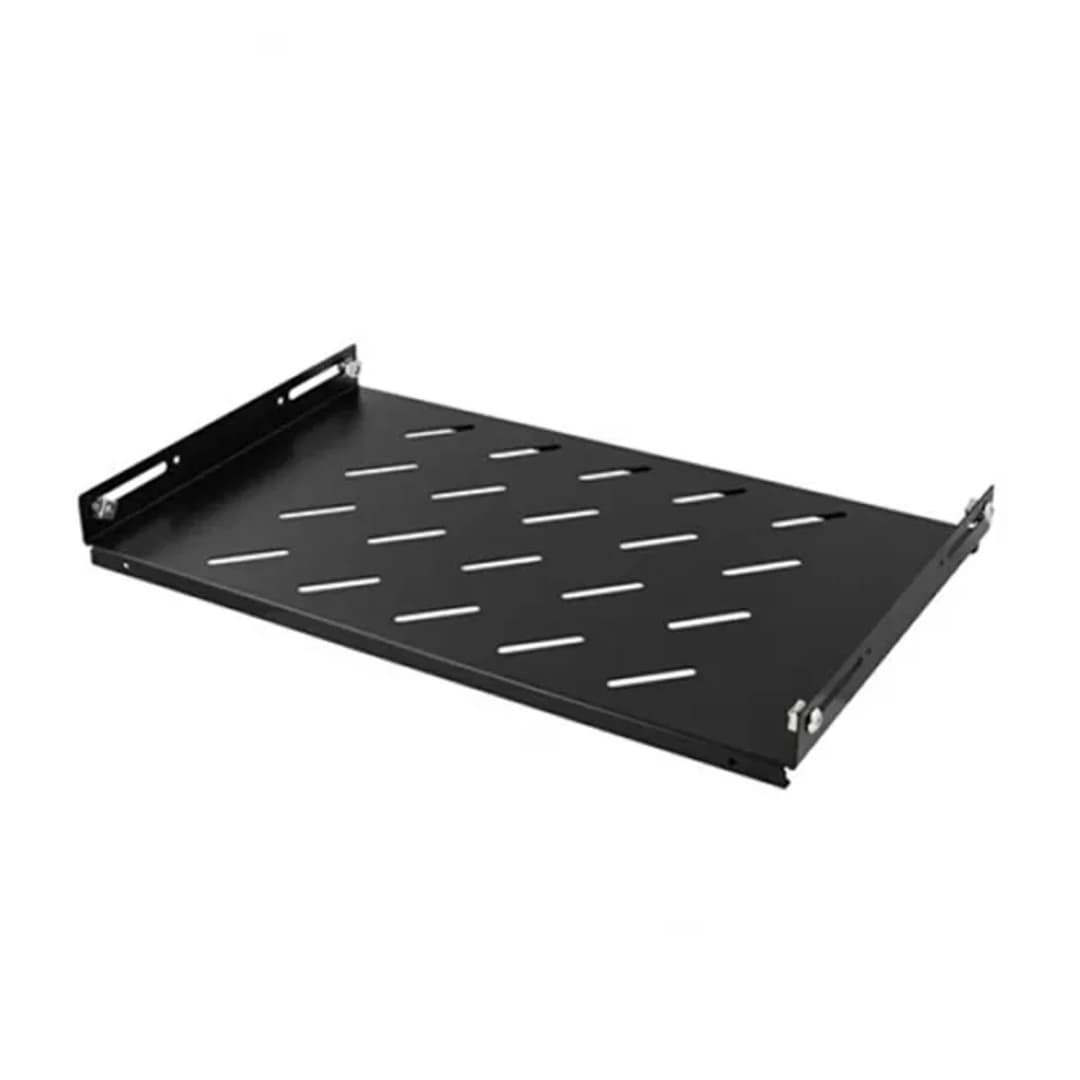 ZK-CH-19X1U-400 - BANDEJA P/GABINETE FIJA LIVIANA 1RU 19" X 400MM - ACERO LAMINADO NEGRO